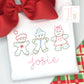 Girls Gingerbread Trio Christmas Cookie Shirt