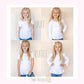 four pictures of a little girl in different poses