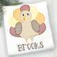 Darling Turkey Thanksgiving Embroidered Shirt