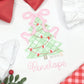 Gingham Christmas Tree Christmas Embroidered Shirt