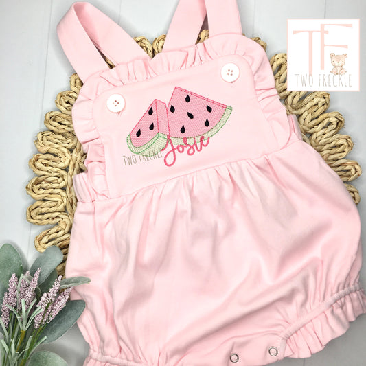 Summer Watermelon Pink Romper