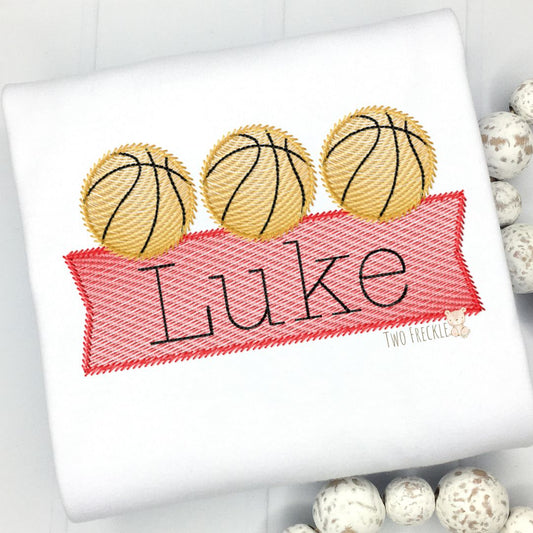 Basketballs with Nameplate Embroidered Shirt