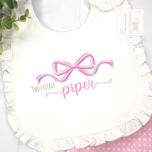 Simple Personalized Bib with Bow