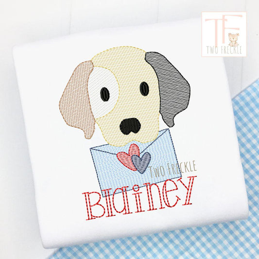 Boys Puppy Holding Hearts Valentine's Day Shirt