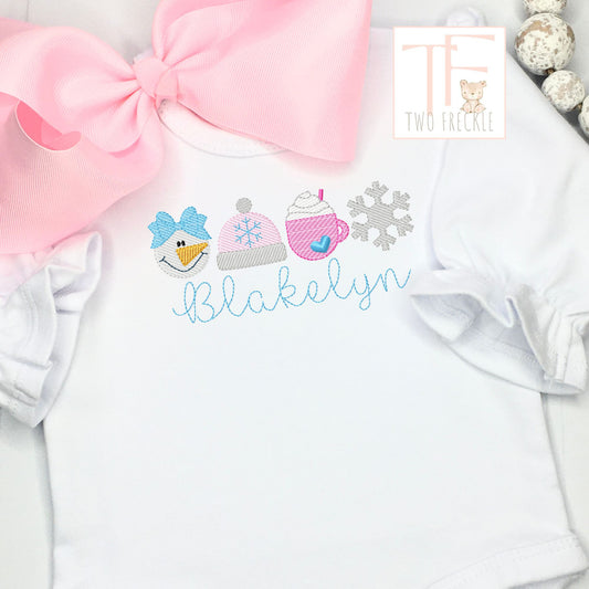 Winter Wonderland Embroidered Shirt - Girl & Boy Option!