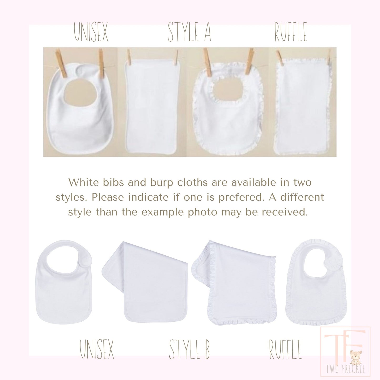 Laurel with Bow Personalized Baby Bib