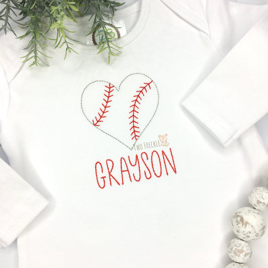 Valentines Day Baseball Bib, Burp Cloth, Bodysuit, Bubble or Gown