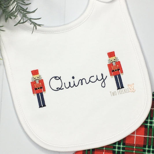 Nutcracker Christmas Bib or Baby Gown