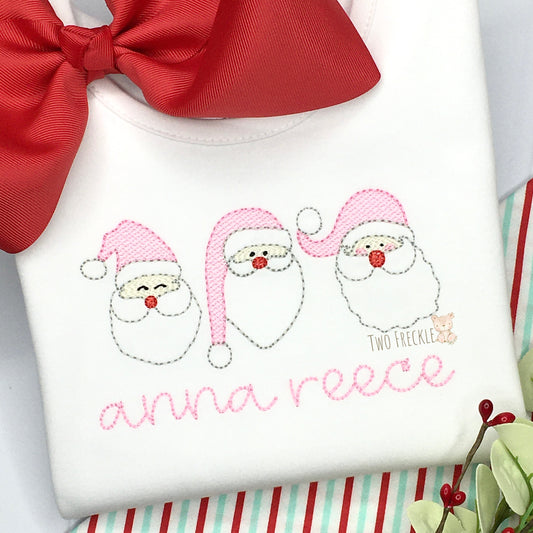 Vintage Santas - Pink