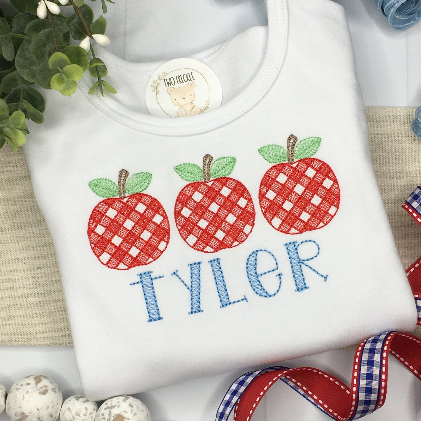 Gingham Apple Trio