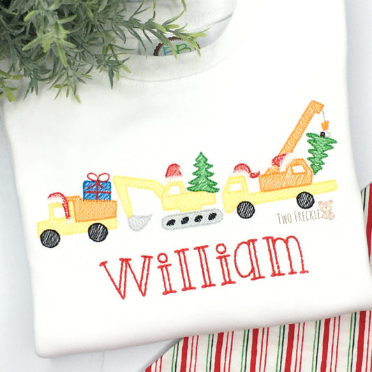 Christmas Construction Vehicle Shirt