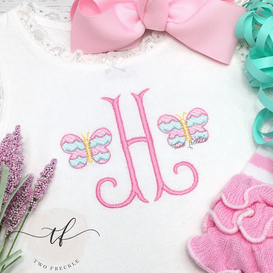 Pastel Butterfly Monogram