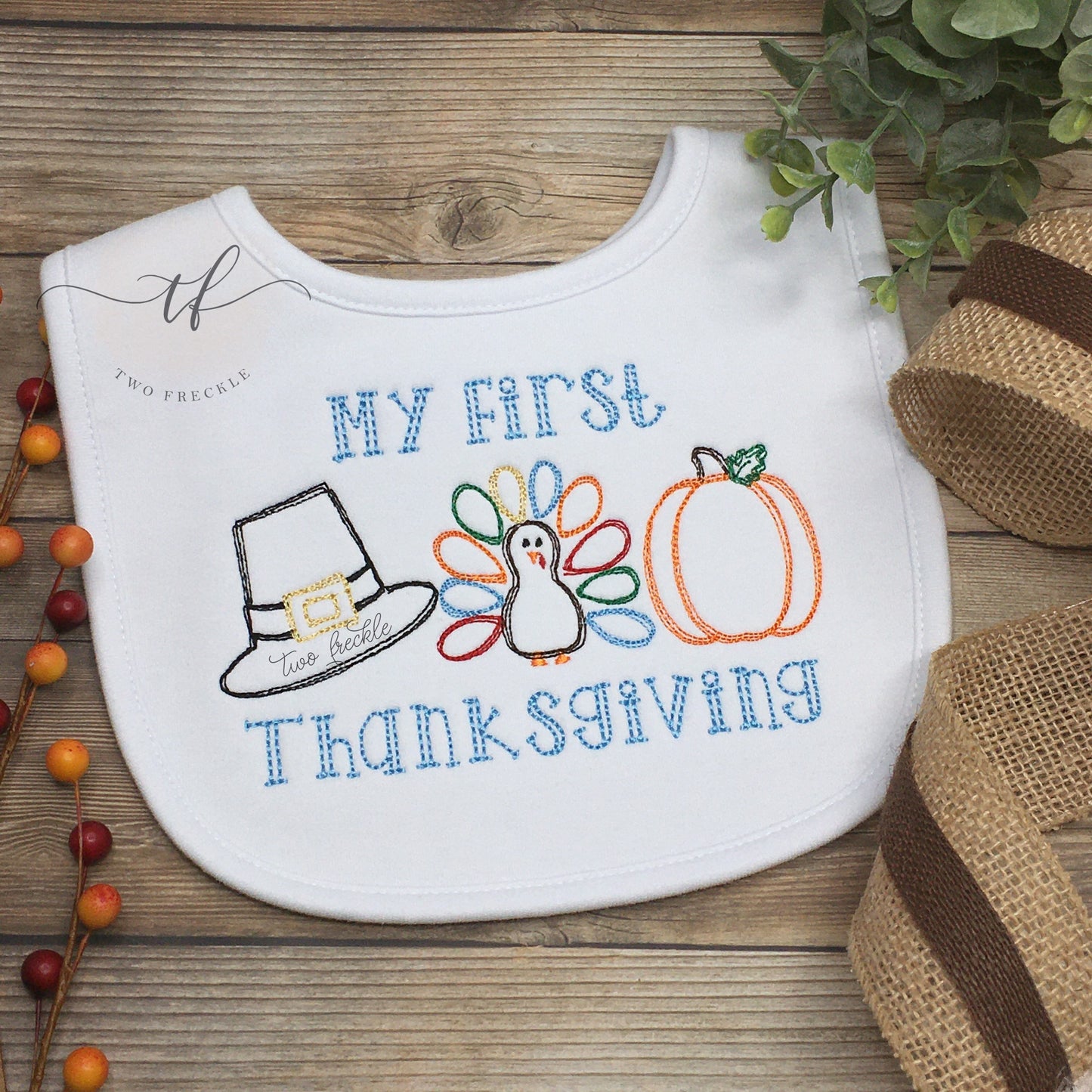 My First Thanksgiving Scribble Bib