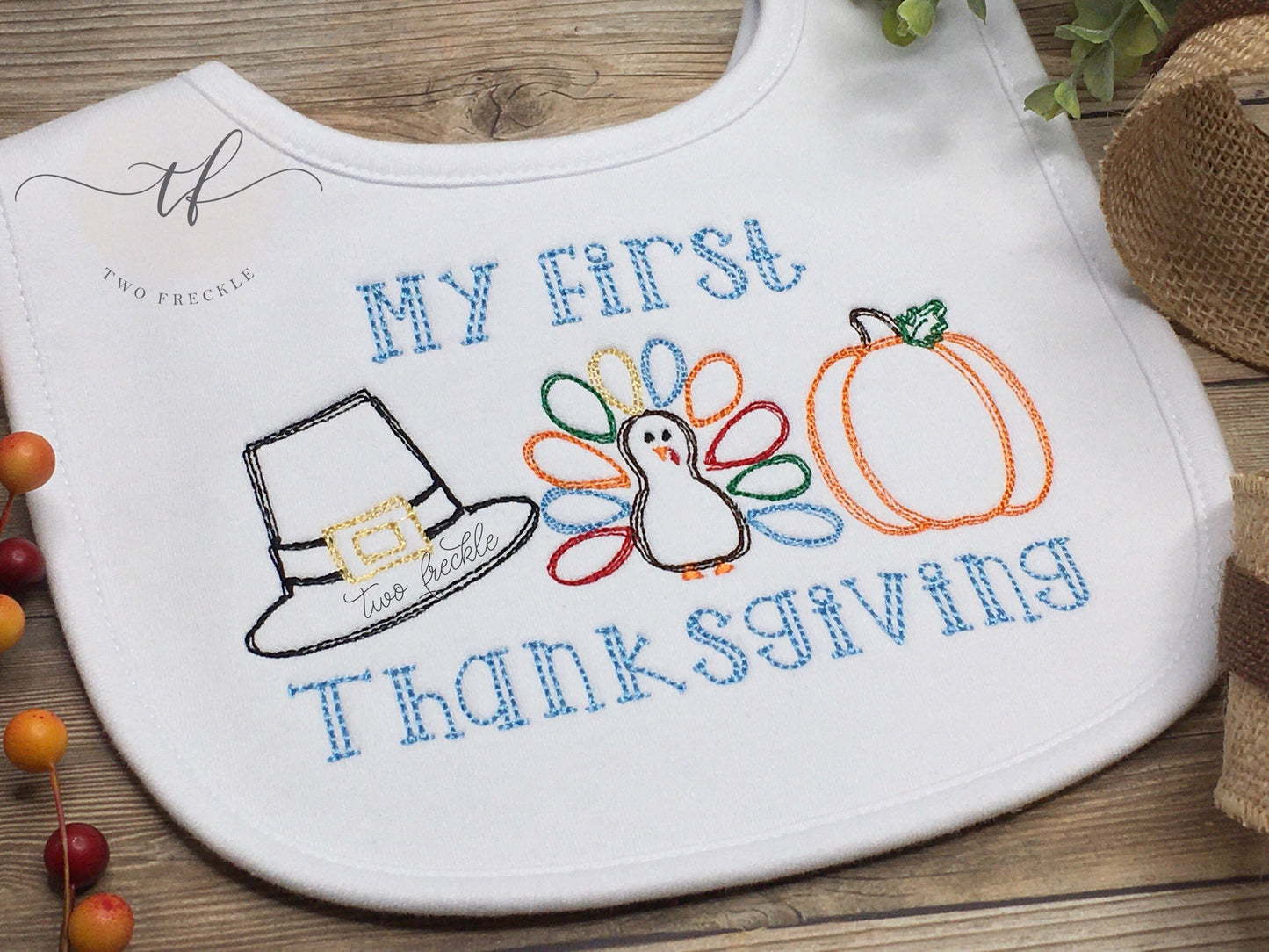 My First Thanksgiving Scribble Bib