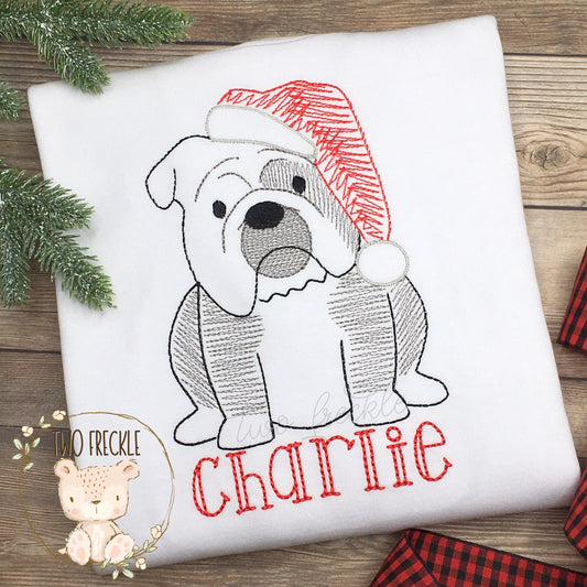 Santa Bulldog Christmas Shirt