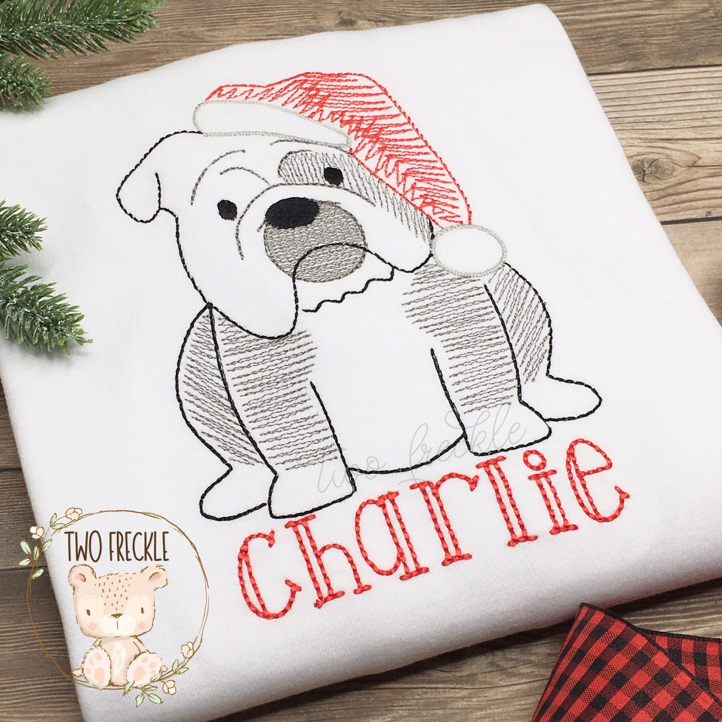 Santa Bulldog Christmas Shirt