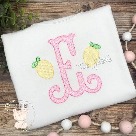 Arabesque Lemons Monogrammed Shirt