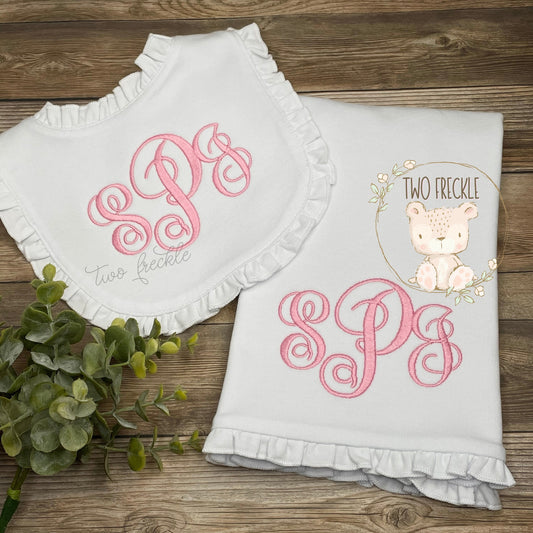 Monogrammed Bib and/or Burp Cloth