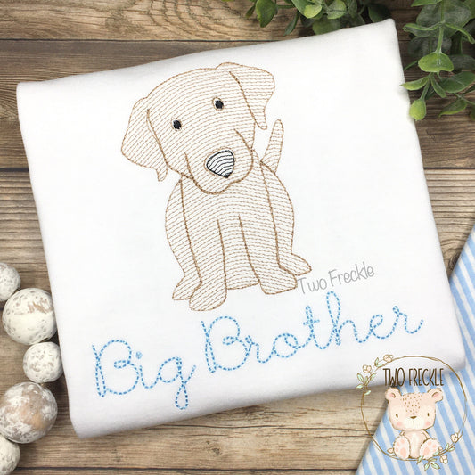 Big Brother Dog Shirt, Sibling Embroidered Shirt, Big Brother Applique Shirt, Big Brother Romper, Personalized Shirt