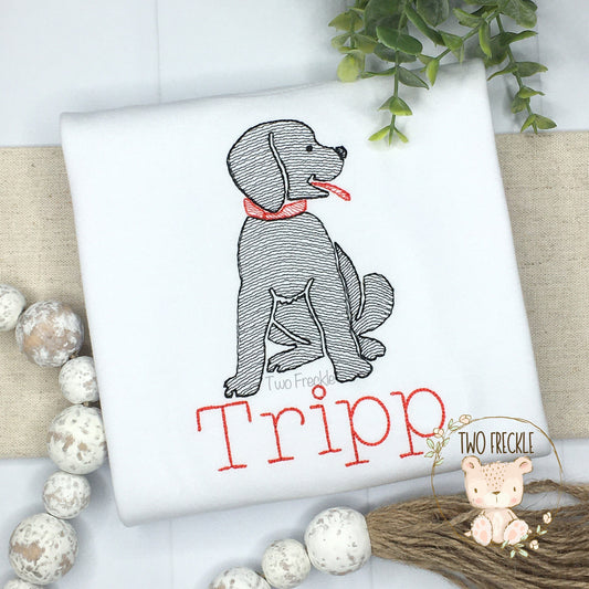 Labrador Pup Embroidered Shirt