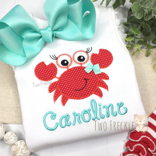 Girly Crab Applique