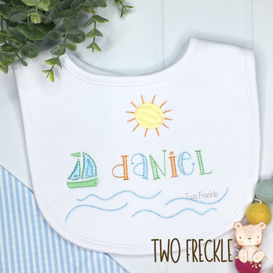 Sail Away Summer Bib - Girl & Boy Option!