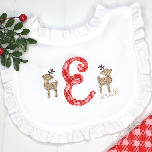 Christmas Reindeer Bib or Baby Gown