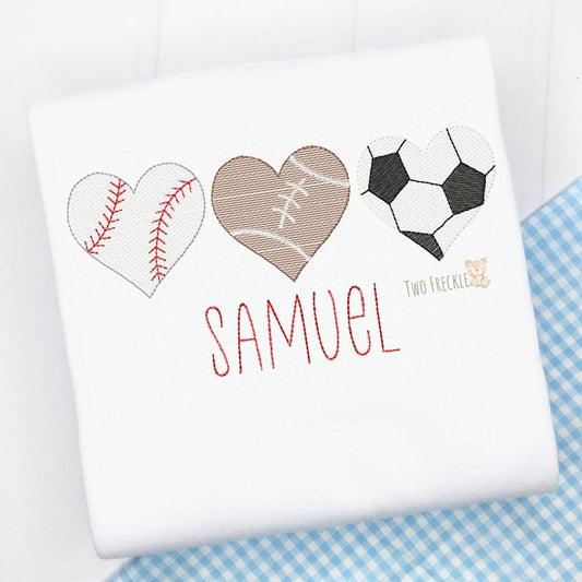 Sports Hearts Valentine's Day Shirt - Choose your sports!