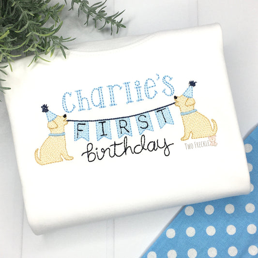 Boys First Birthday Puppy Shirt