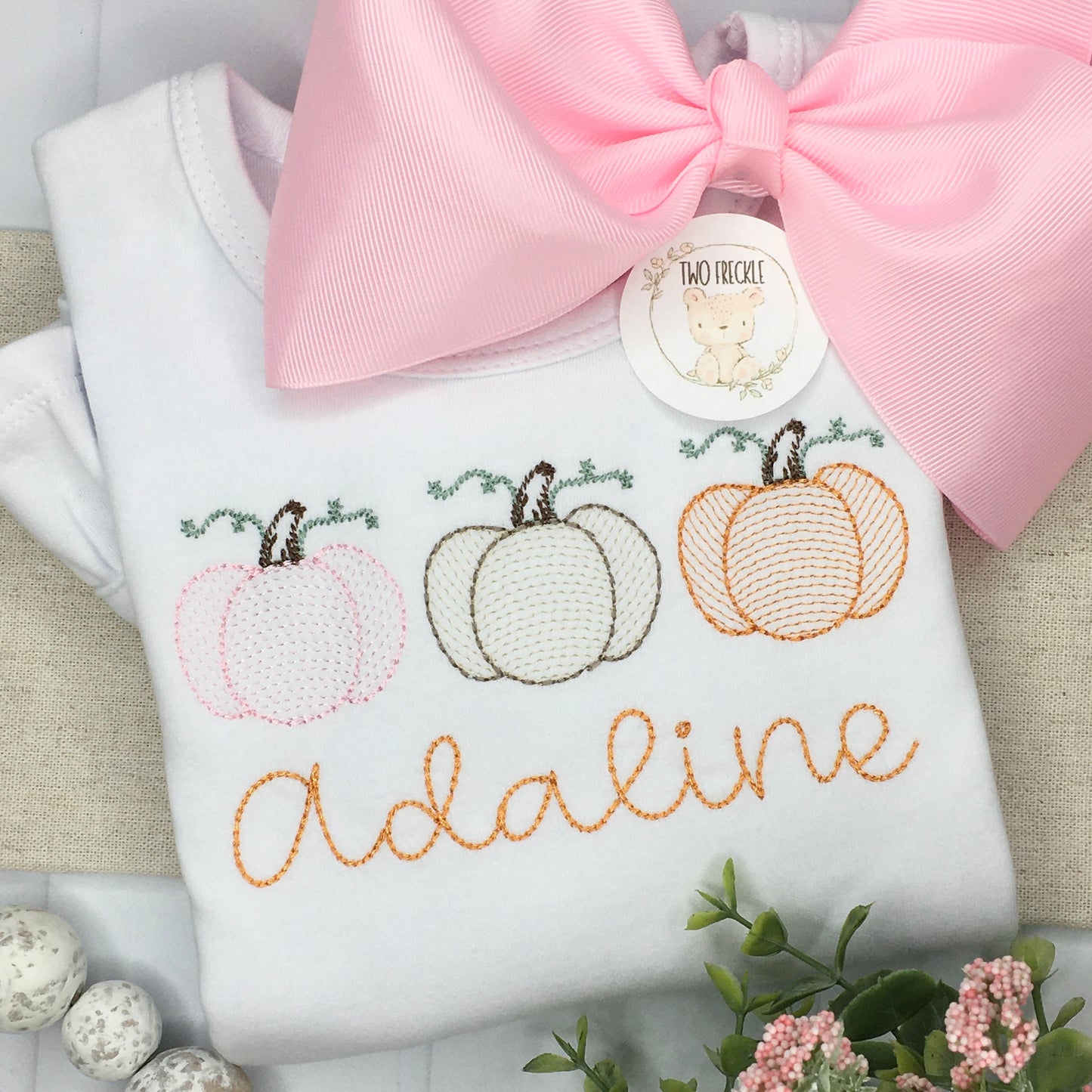 Girls Vintage Stitch Pumpkins