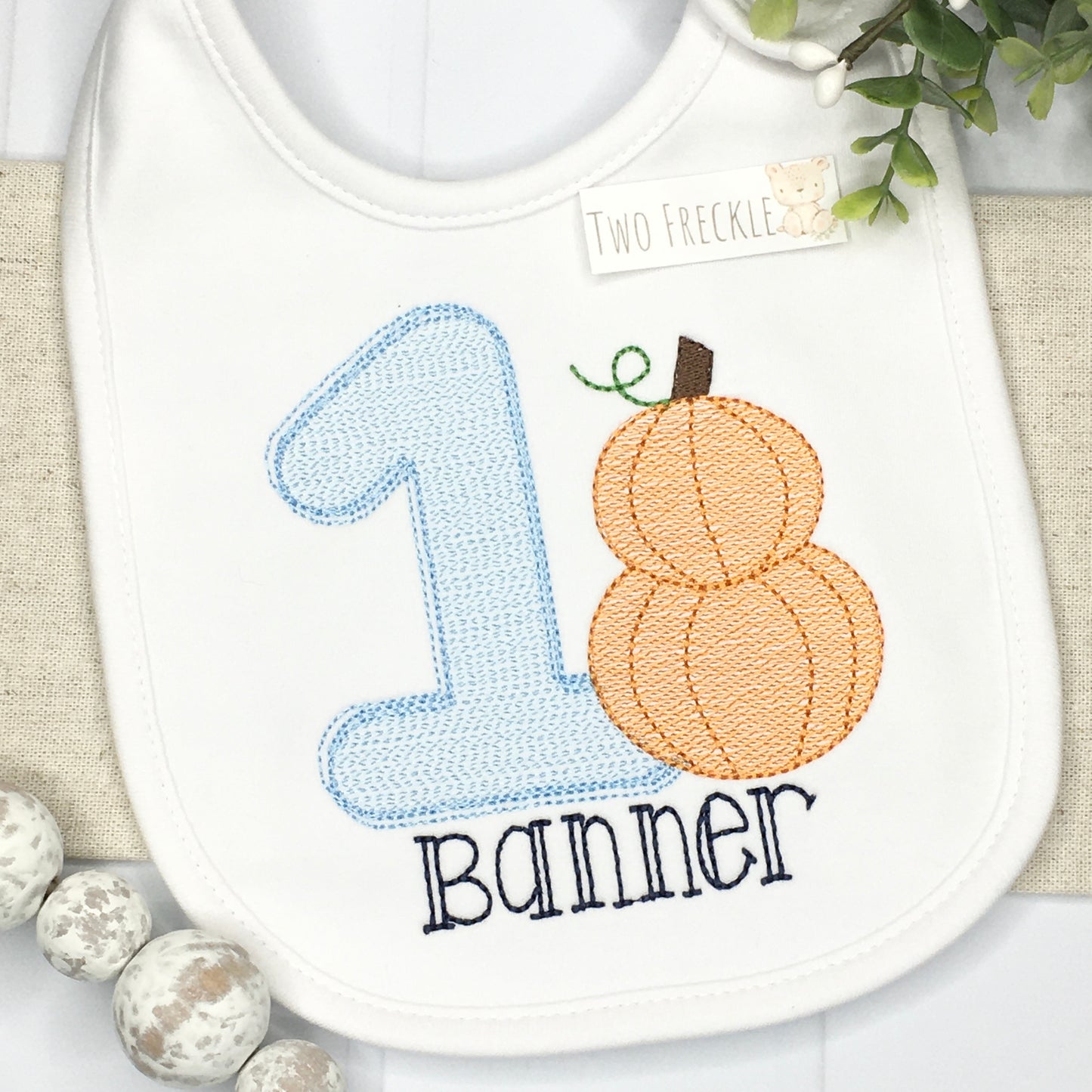 Fall First Birthday Bib